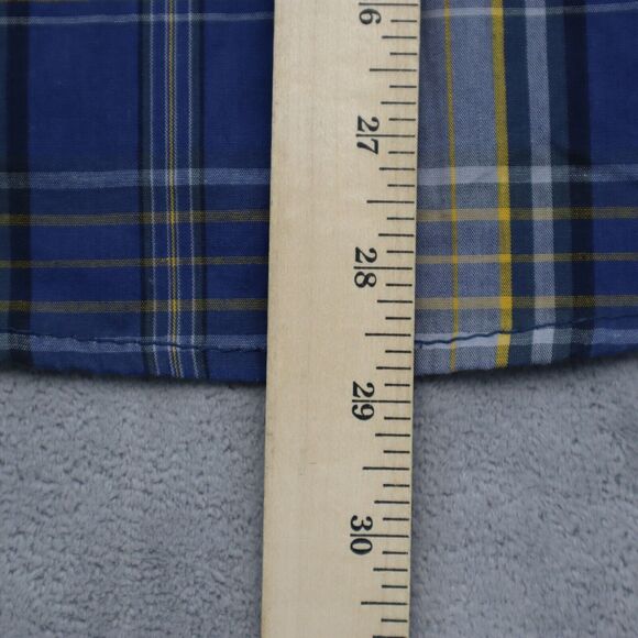 Real Tree Shirt Mens Small Blue Plaid Black Pearl Snap Button Up Dress Western - Picture 4 of 16